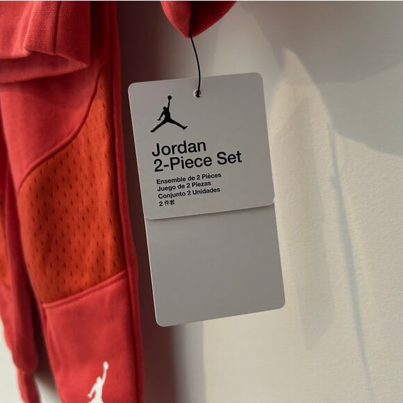 NWT Jordan Outfit Hoodie & Jogger Set Lobster, Red/Orange, Toddler Boy 2T - Picture 5 of 7